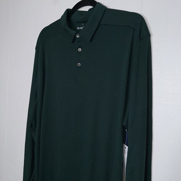 Artefact Men’s Cotton Pima Polo Long Sleeve Shirt Green Size XL NWT - Picture 3 of 6
